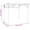 vidaXL Pergola met uitschuifbaar dak 3x3 m staal crémewit
