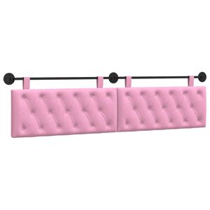 vidaXL Hangend Hoofdeinde Wandgemonteerd Roze 210 x 55 x 7 cm Stof
