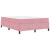 vidaXL Bedframe met matras Roze 140 x 190 cm Stof