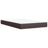 vidaXL Boxspring met matras stof donkerbruin 120x190 cm
