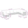 vidaXL 8-delige Loungeset met kussens poly rattan grijs