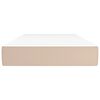 vidaXL Pocketveringmatras 100x200x20 cm kunstleer cappuccinokleurig