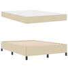 vidaXL Boxspringbed met matras Cr&egrave;me 140 x 190 cm Stof