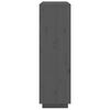 vidaXL Hoge kast 110,5x35x117 cm massief grenenhout grijs