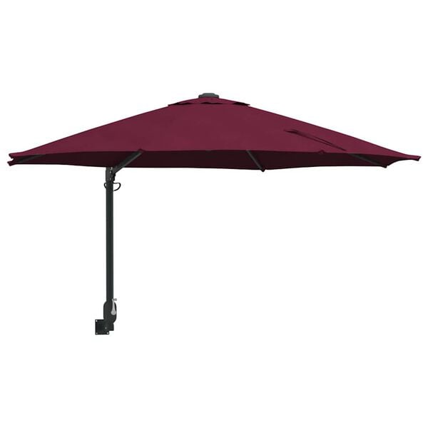 vidaXL Tuinparasol Rood en Zwart 248 x 248 x 148 cm Polyester en staal