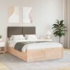 vidaXL Bedframe met Gevoerd Hoofdgedeelte Taupe 120 x 190 cm