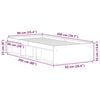 vidaXL Bedframe bruin eikenkleur 90x200 cm