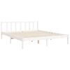 vidaXL Bedframe zonder matras massief grenenhout wit 160x200 cm