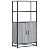 vidaXL Hoge kast 68x35x139cm bewerkt hout en metaal grijs sonoma eiken