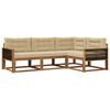 vidaXL Buiten bankenset met kussen 4 pcs Natuurlijk en Beige