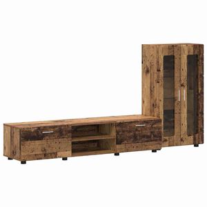 vidaXL Tv-meubelset met lade met plank FLORIN Oudhout Bewerkt hout