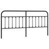 vidaXL Vervangend hoofdbord metaal zwart 193 cm