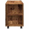 vidaXL Tv-meubel met wielen 102x34,5x43 cm bewerkt hout oud hout