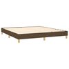 vidaXL Boxspring met matras en LED stof donkerbruin 160x200 cm