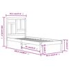 vidaXL Bedframe zonder matras massief grenenhout 90x200 cm