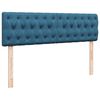 vidaXL Ottoman bed met matras en LED's 140x190cm fluweel donkerblauw