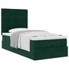 vidaXL Ottoman bed met matrassen 80x200cm fluweel donkergroen