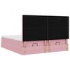 vidaXL Ottoman bed met matrassen 160x200cm fluweel roze