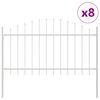 vidaXL Tuinhek 8 pcs Wit 170 x 140 cm Gepoedercoat staal