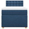 vidaXL Boxspring met matras stof blauw 90x190 cm