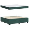 vidaXL Bedframe met matras met matras Donkergroen 200 x 200 cm Fluweel