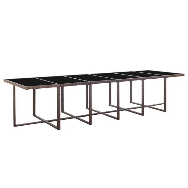 vidaXL 17-delige Tuinset met kussens poly rattan bruin