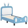 vidaXL Peuterbedframe met hoofdbord Blauw 70 x 140 cm PU