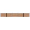 vidaXL Hekpaneel 5 pcs WPC en Aluminium Bruin