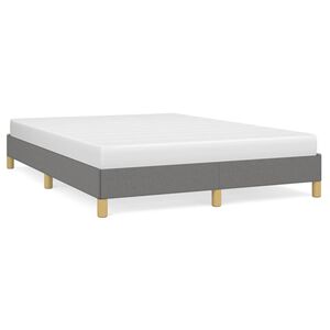 vidaXL Bedframe zonder matras stof donkergrijs 140x200 cm