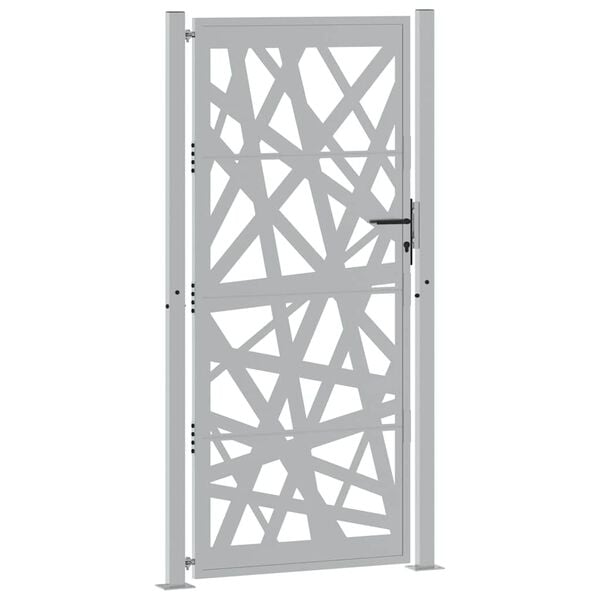 vidaXL Poort met lichtontwerp 100x200 cm weervast staal