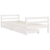vidaXL Kinderbedframe met lades 90x200 cm massief grenenhout wit
