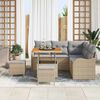 vidaXL Tuin Sofa Set met kussen met opslag 8 pcs Beige en Licht Grijs