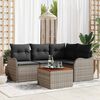 vidaXL Tuin Sofa Set 5 pcs Grijs