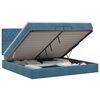 vidaXL Ottoman bed met matras Donkerblauw 200 x 200 cm Fluweel