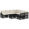 vidaXL Tuinbankenset 9 st Zwart poly rattan