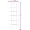 vidaXL Schuifdeur met beslag 76x205 cm aluminium en ESG-glas