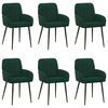 vidaXL Eettafelstoelen 6 pcs fluweel Donkergroen 57 x 50 x 85 cm