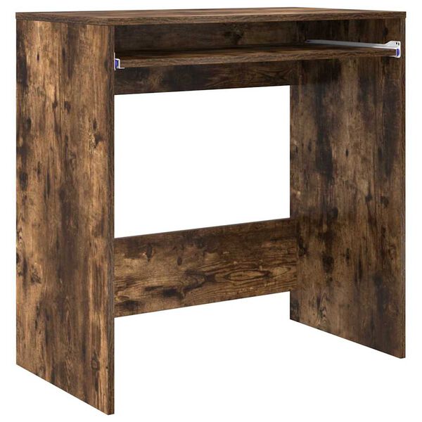 vidaXL Bureau met lade Gerookt eiken 77.5 x 43 x 79 cm Bewerkt hout