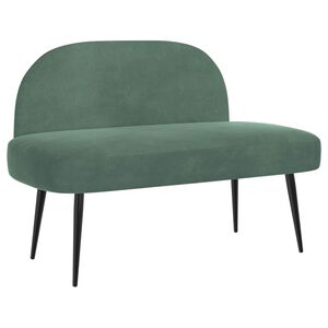 vidaXL Beklede bank met rugleuning Zeegroen 110 x 60 x 76 cm Fluweel