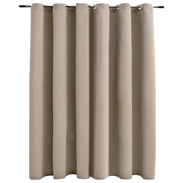 vidaXL Gordijn verduisterend met metalen ringen 290x245 cm beige