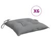 vidaXL Stoelkussens 6 st 40x40x7 cm oxford stof grijs