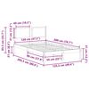 vidaXL Bedframe Lichtgrijs 120 x 200 cm Massief grenenhout