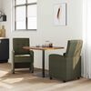 vidaXL Dining Stoelen met Wielen 2 pcs Leger groen 58 x 67 x 97 cm