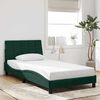 vidaXL Bedframe met LED zonder matras "Hanko" fluweel donkergroen 100x200 cm