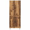 vidaXL Hoge kast 2 pcs Oudhout Bewerkt hout
