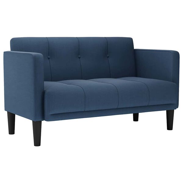 vidaXL Loveseat bank blauw 111 cm stof