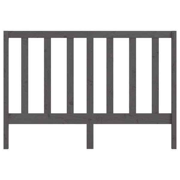 vidaXL Hoofdbord 126x4x100 cm massief grenenhout grijs