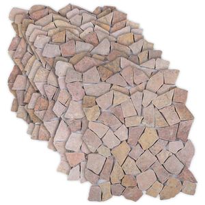 vidaXL Moza&iuml;ek Tegels Rood 30 x 30 cm Marmer