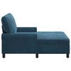 vidaXL Chaise Lounge met kussen Blauw 91 x 157 x 91 cm Fluweel