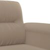 vidaXL 3-delige Loungeset met kussens microvezelstof taupe